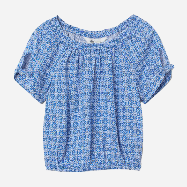 

Блуза H&M 060704874 134 см Синий/Белый