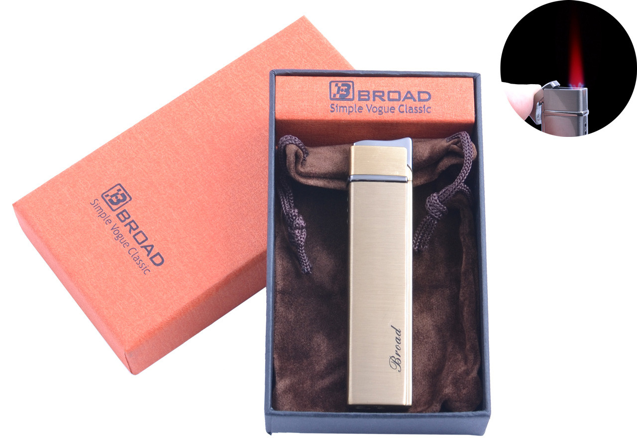 

Зажигалка в подарочной упаковке BROAD (Турбо пламя) №4471 Gold