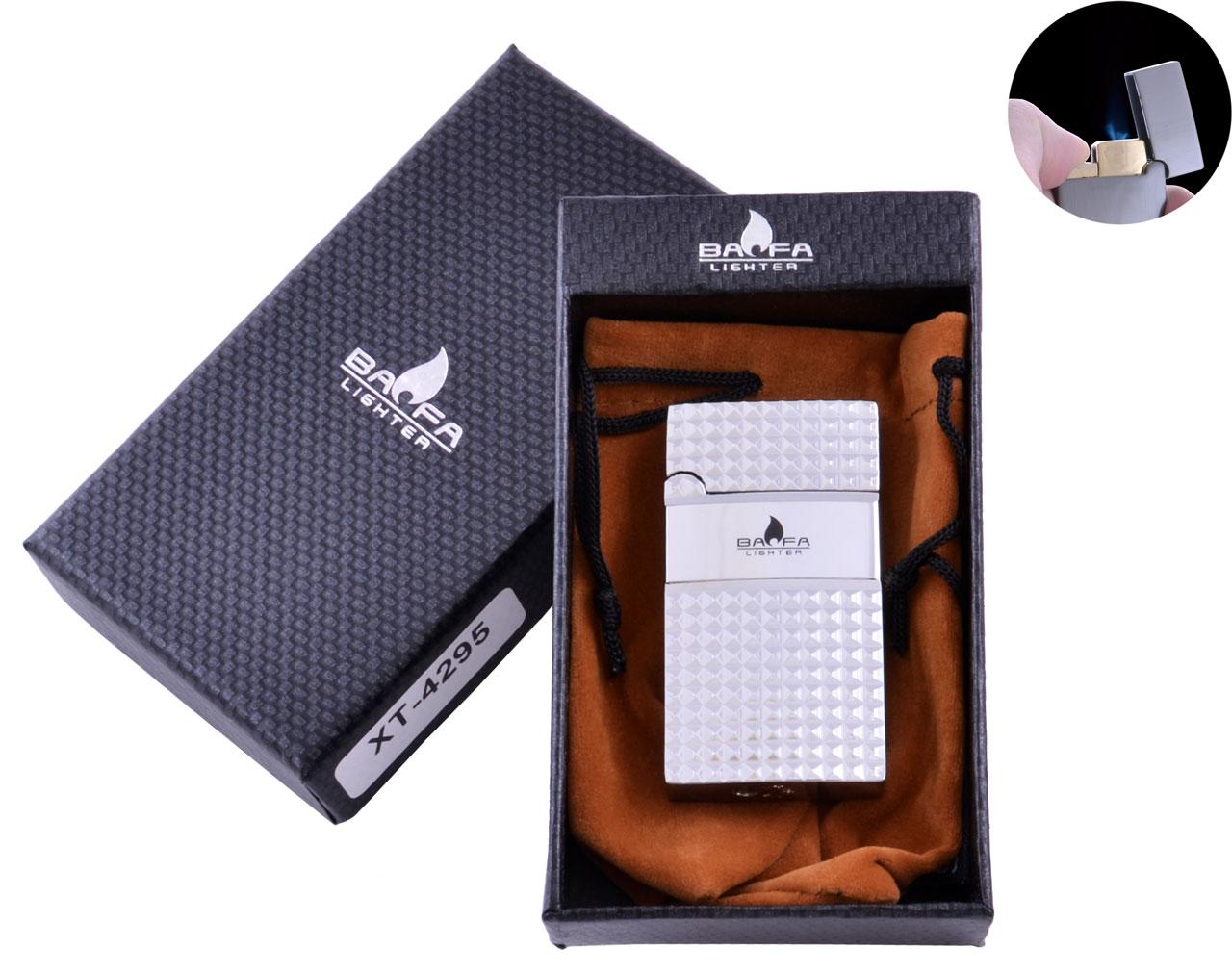 

Зажигалка в подарочной коробке BAOFA (Турбо пламя) №4295 Silver