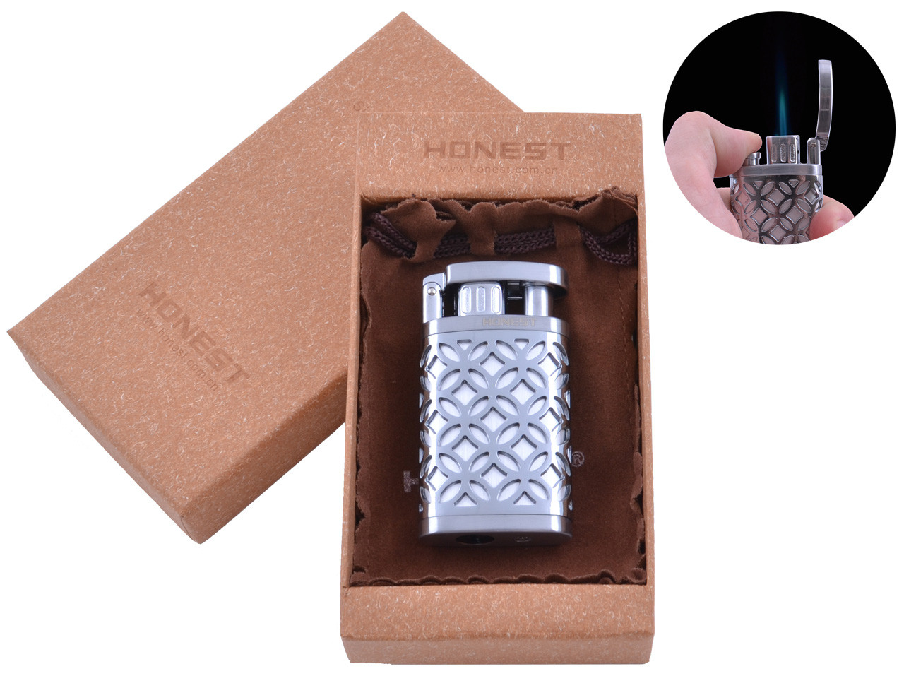 

Зажигалка подарочная Honest (Острое пламя) №3538-3