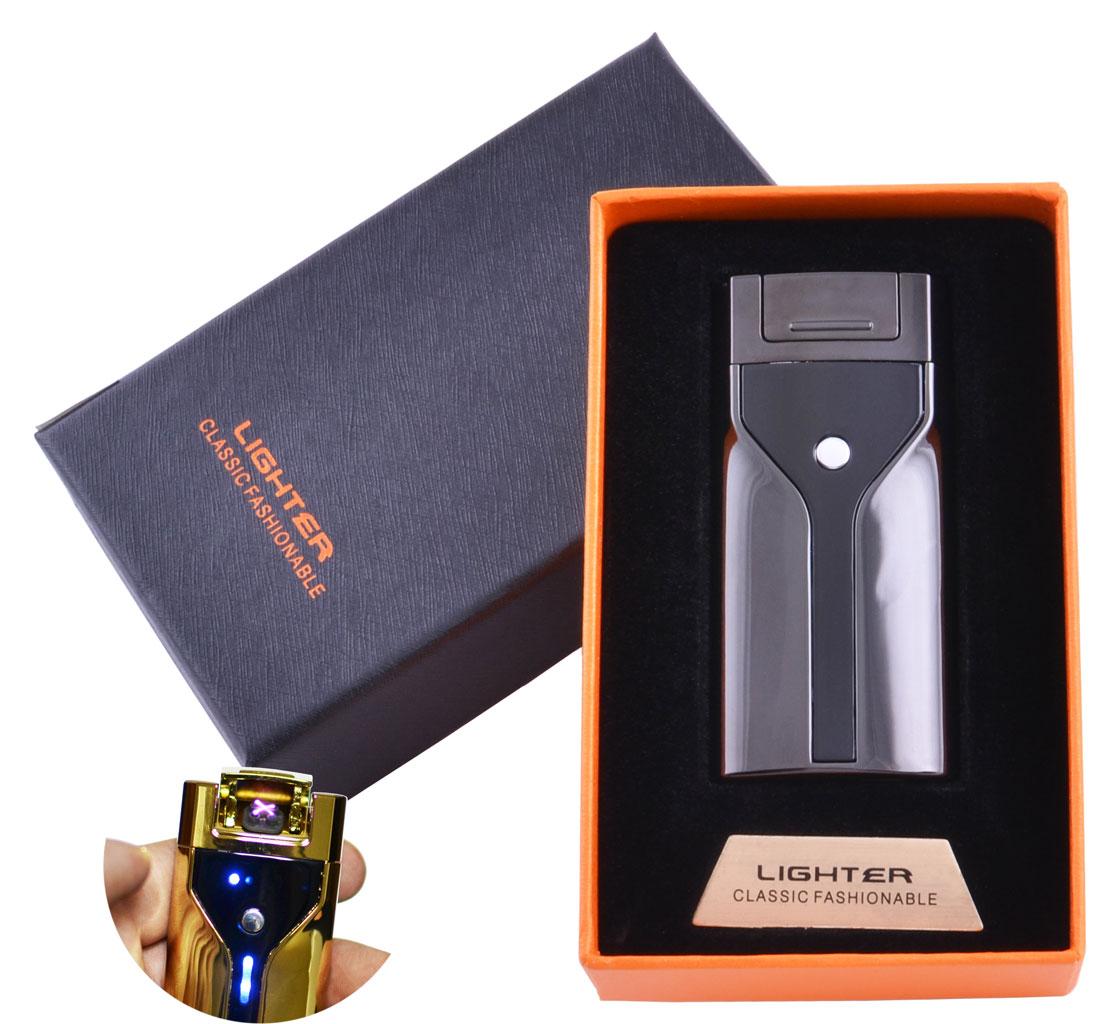 

Зажигалка в подарочной коробке Lighter (Двойная молния) №HL-50 Black