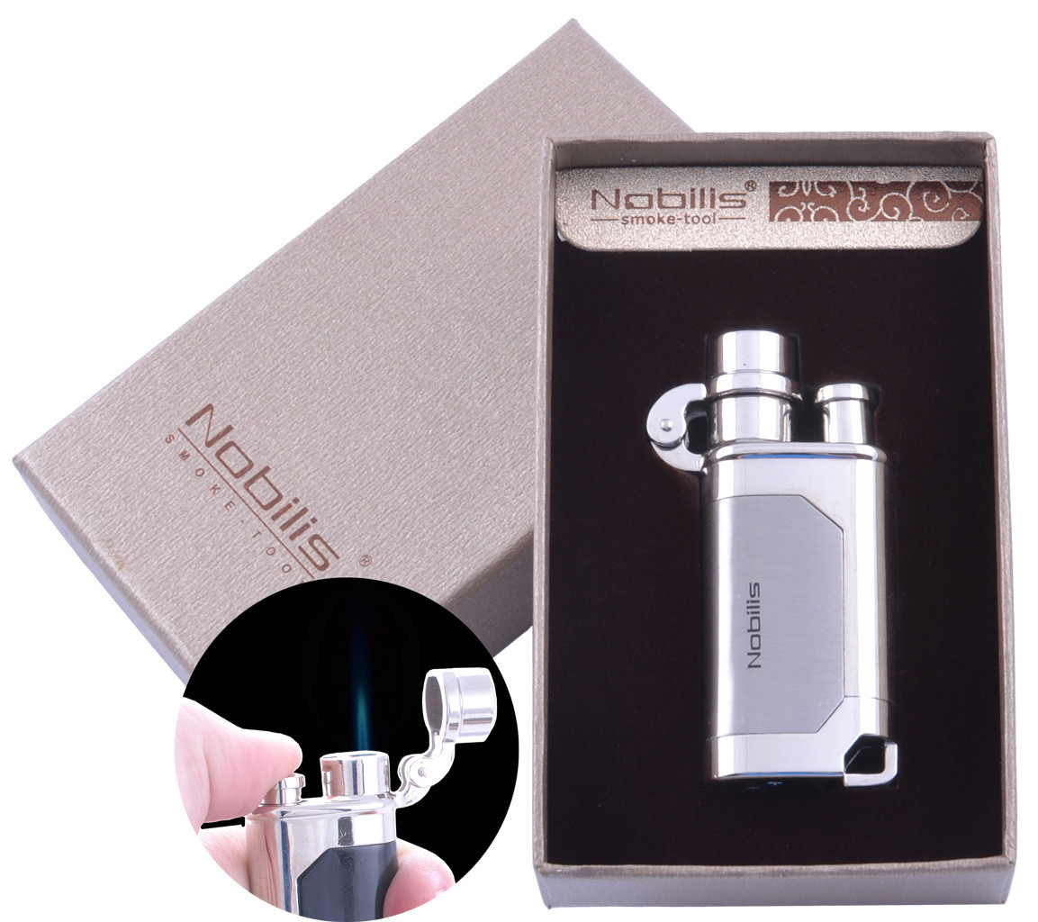 

Зажигалка подарочная Nobilis ( Острое пламя) №4004 Silver