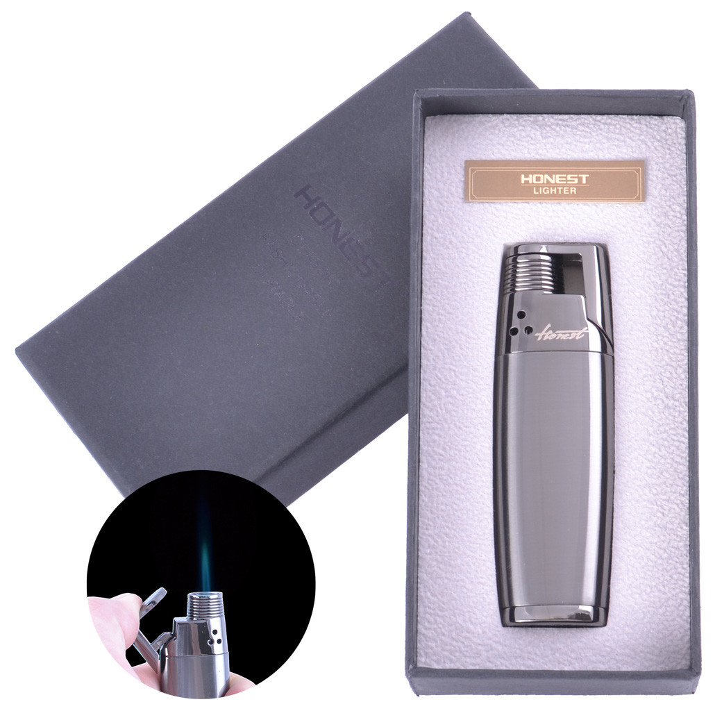

Зажигалка подарочная Honest (Острое пламя) №3877 Black