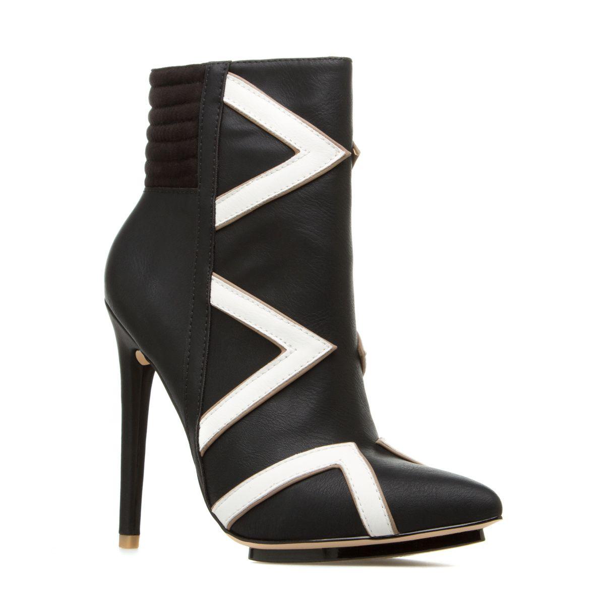 

Ботильоны Justfab Shoe Dazzle Womens Kaoru 36.5 Black-White (027-000532BKWT)