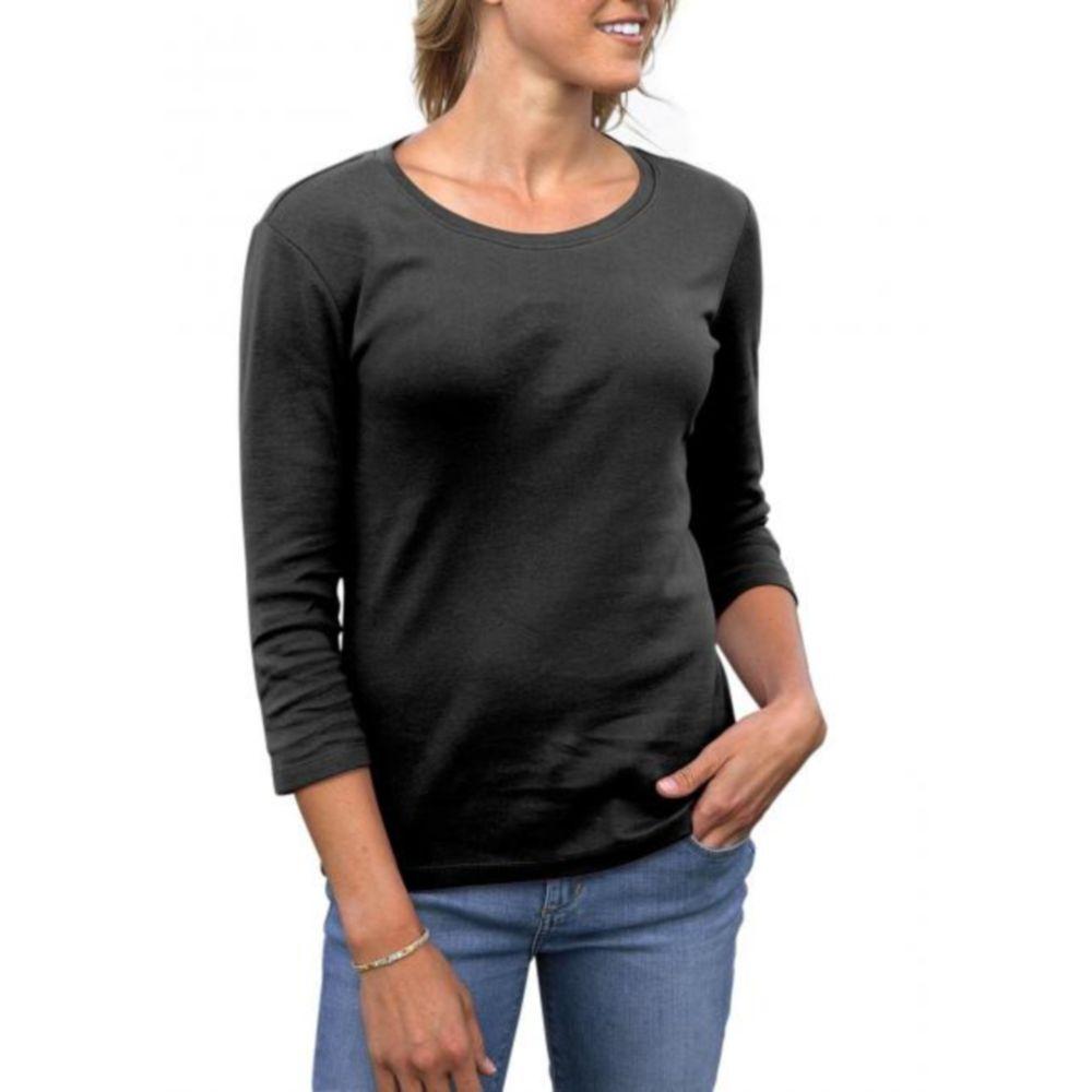 

Лонгслив Eddie Bauer Womens Shirt 3/4-Sleeve Crewneck  Black, Лонгслив Eddie Bauer Womens Shirt 3/4-Sleeve Crewneck XS Black