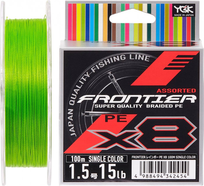 

Шнур YGK Frontier X8 Assorted Single Color 100m #3.0/0.275mm 30lb/13.5kg