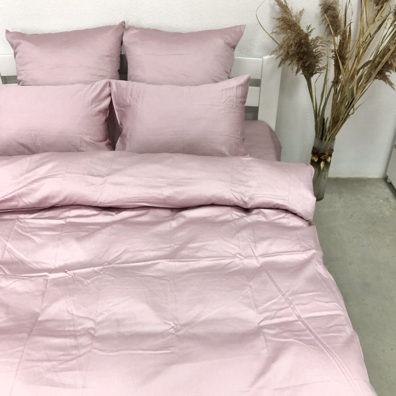 

Постельное белье полуторное Woodbury's сатин премиум Poseidon 145x210 Розовый