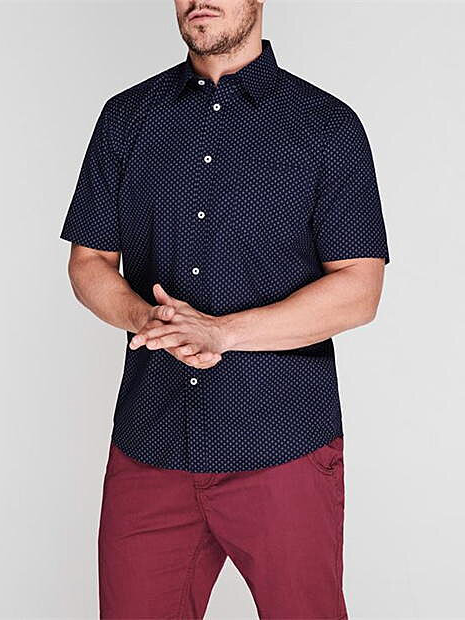 

Рубашка Pierre Cardin 550240-18  Navy/Wht Geo, Рубашка Pierre Cardin 550240-18 3XL Navy/Wht Geo
