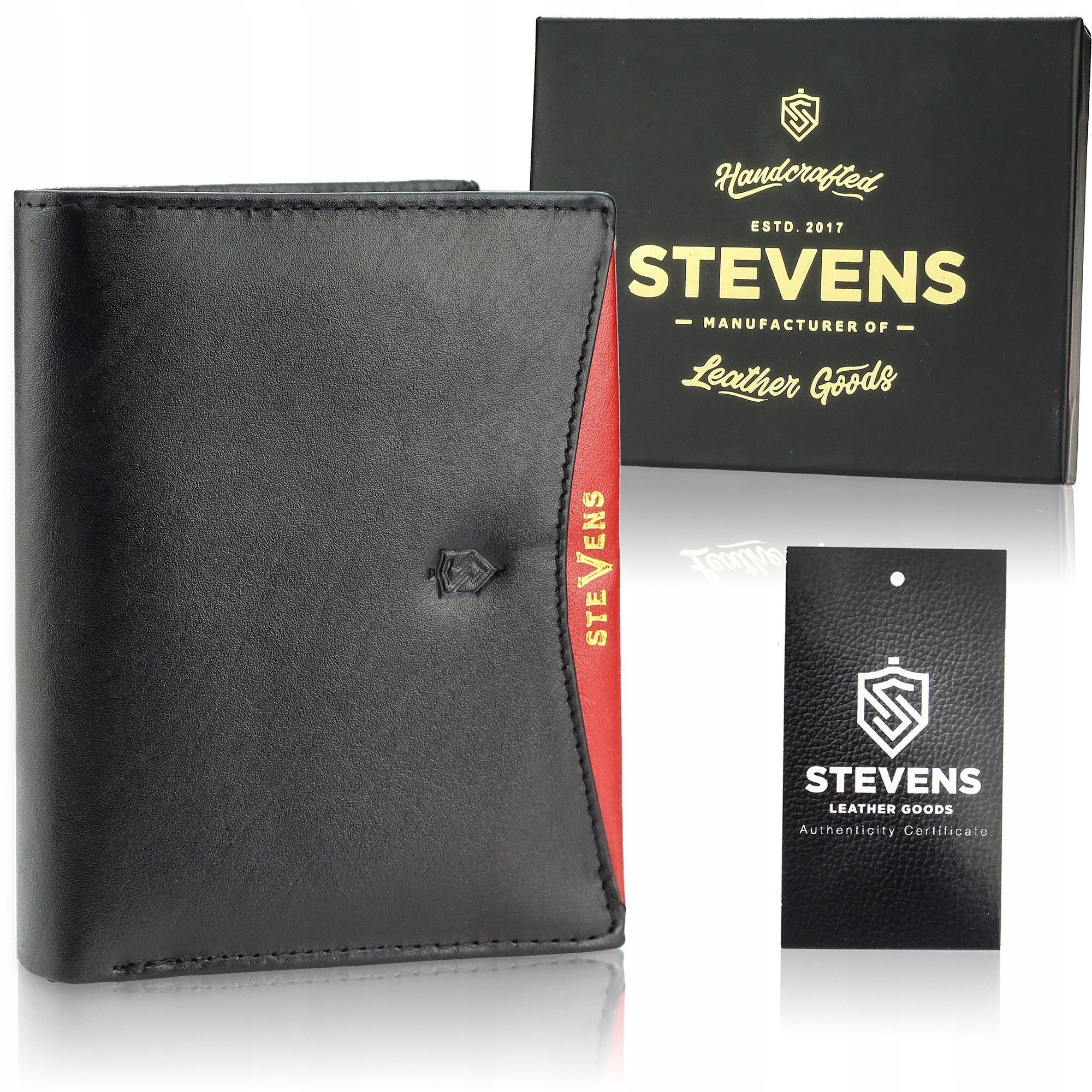 

Кошелек мужской кожаный, портмоне STEVENS, черный, 12,5 х 10 х 2,5 см (Z02/BR-326-R) с защитой RFID