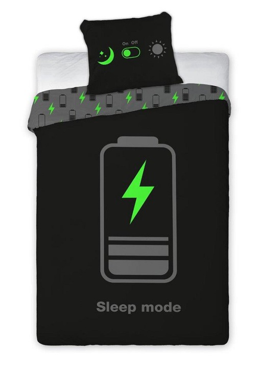 

Подростковое постельное белье, хлопок (наволочка+пододеяльник) GAME Sleep Mode (флуоресцентный) 140 x 200 см