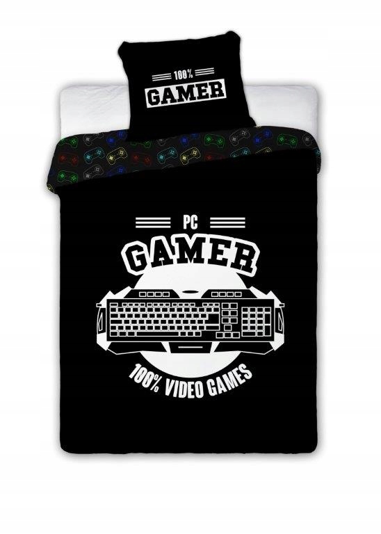 

Детское постельное белье, подростковое GAME OVER GRA PC GAMER хлопок (наволочка+пододеяльник) двухстороннее (флуоресцентное) 140 x 200 см