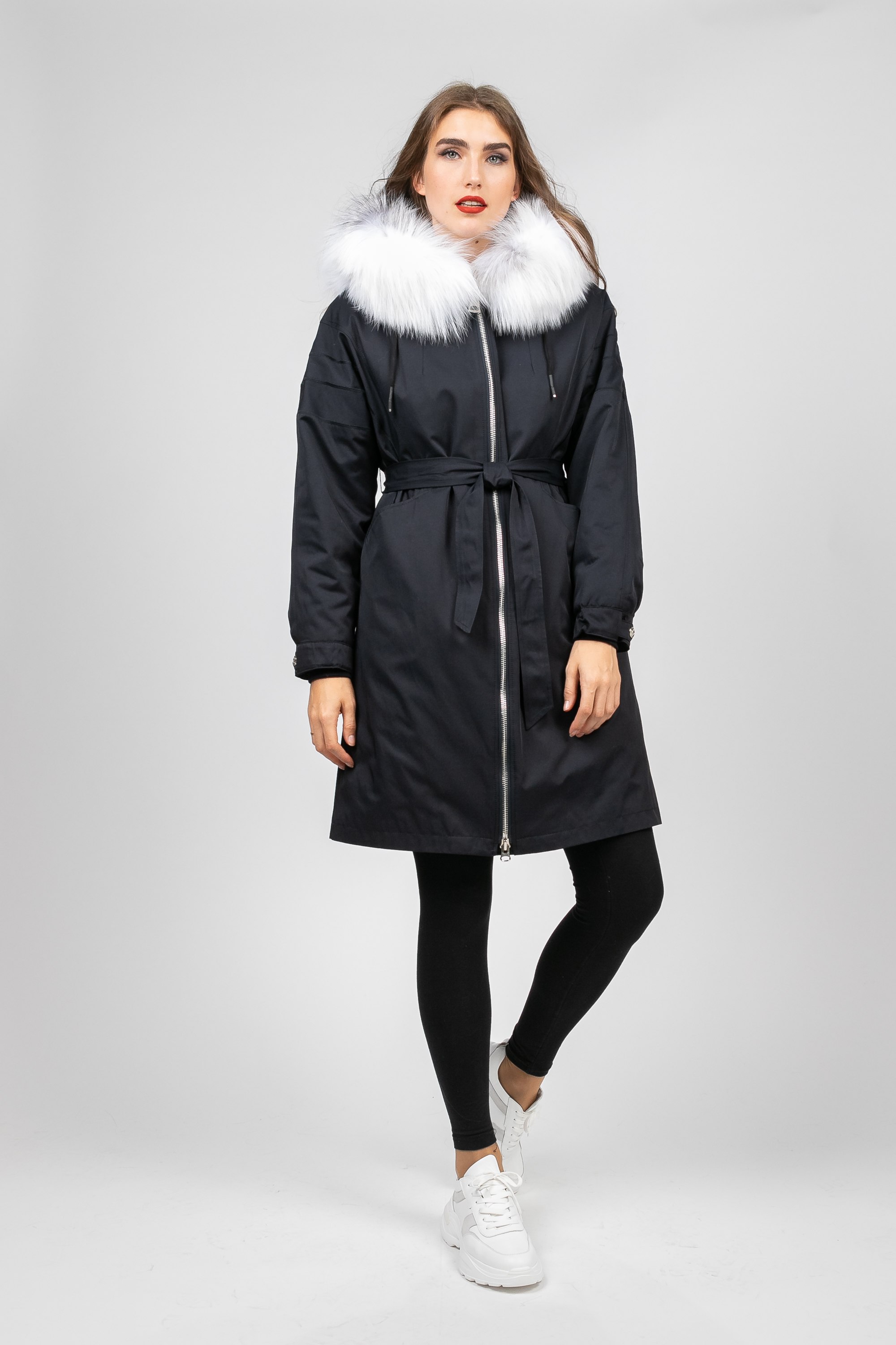 

Парка PARKA+ 02291 с натуральным мехом северной лисы Чорний, Парка PARKA+ 02291 с натуральным мехом северной лисы Чорний 52