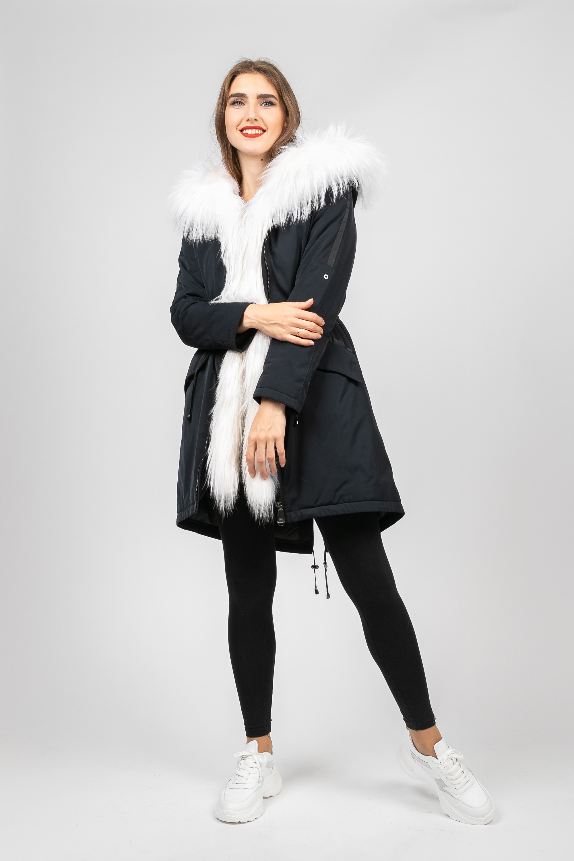 

Парка PARKA+ 01248 с натуральным мехом енота Синій, Парка PARKA+ 01248 с натуральным мехом енота Синій 48