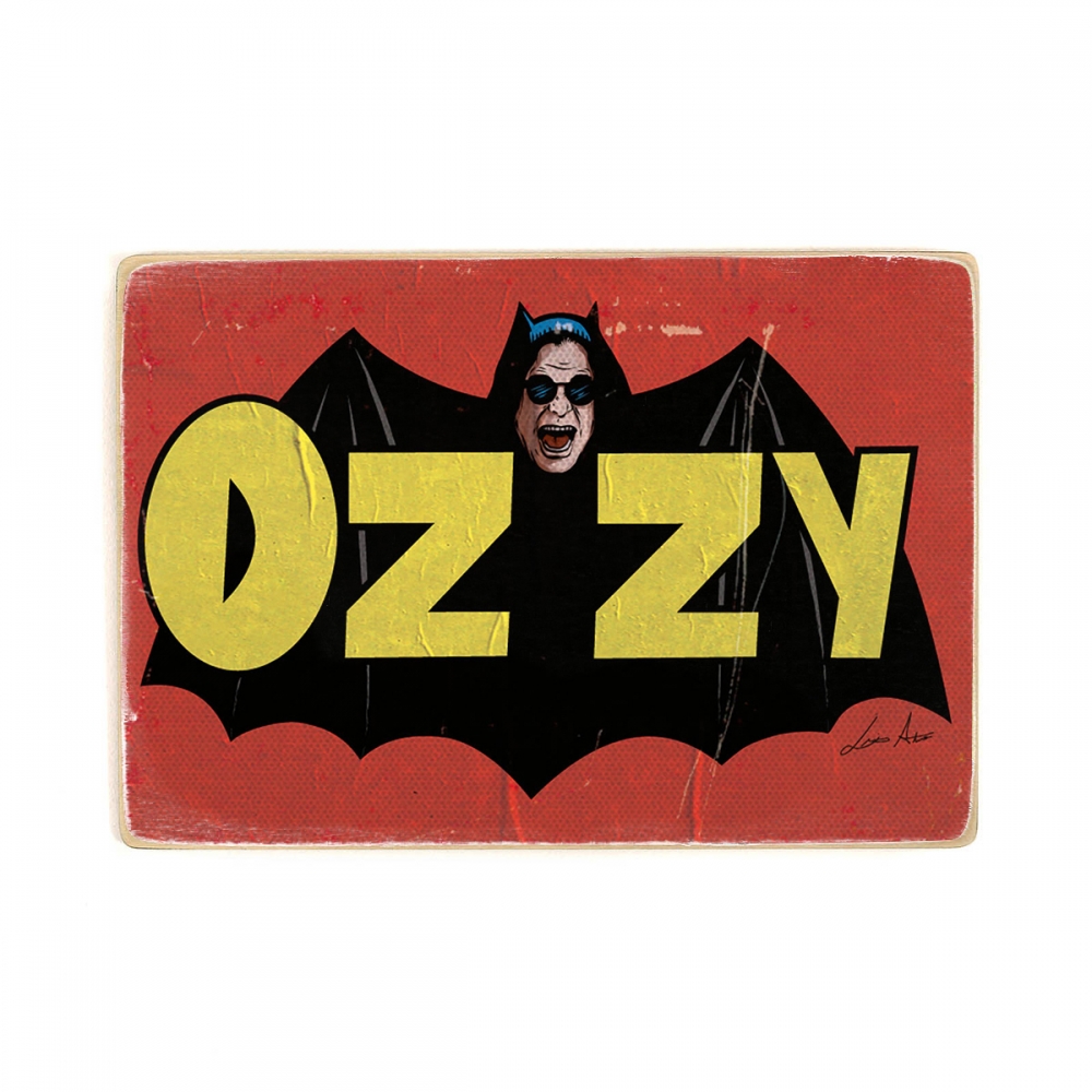 

Деревянный постер Музыка ozzy osbourne, Оззи осборн летучая мышь А2
