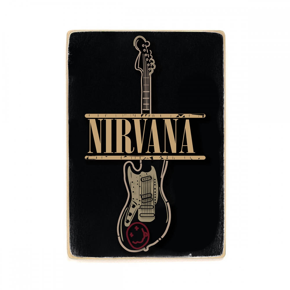 

Деревянный постер Музыка Nirvana. Kurt cobain. Нирвана, Курт кобейн, гитара А2