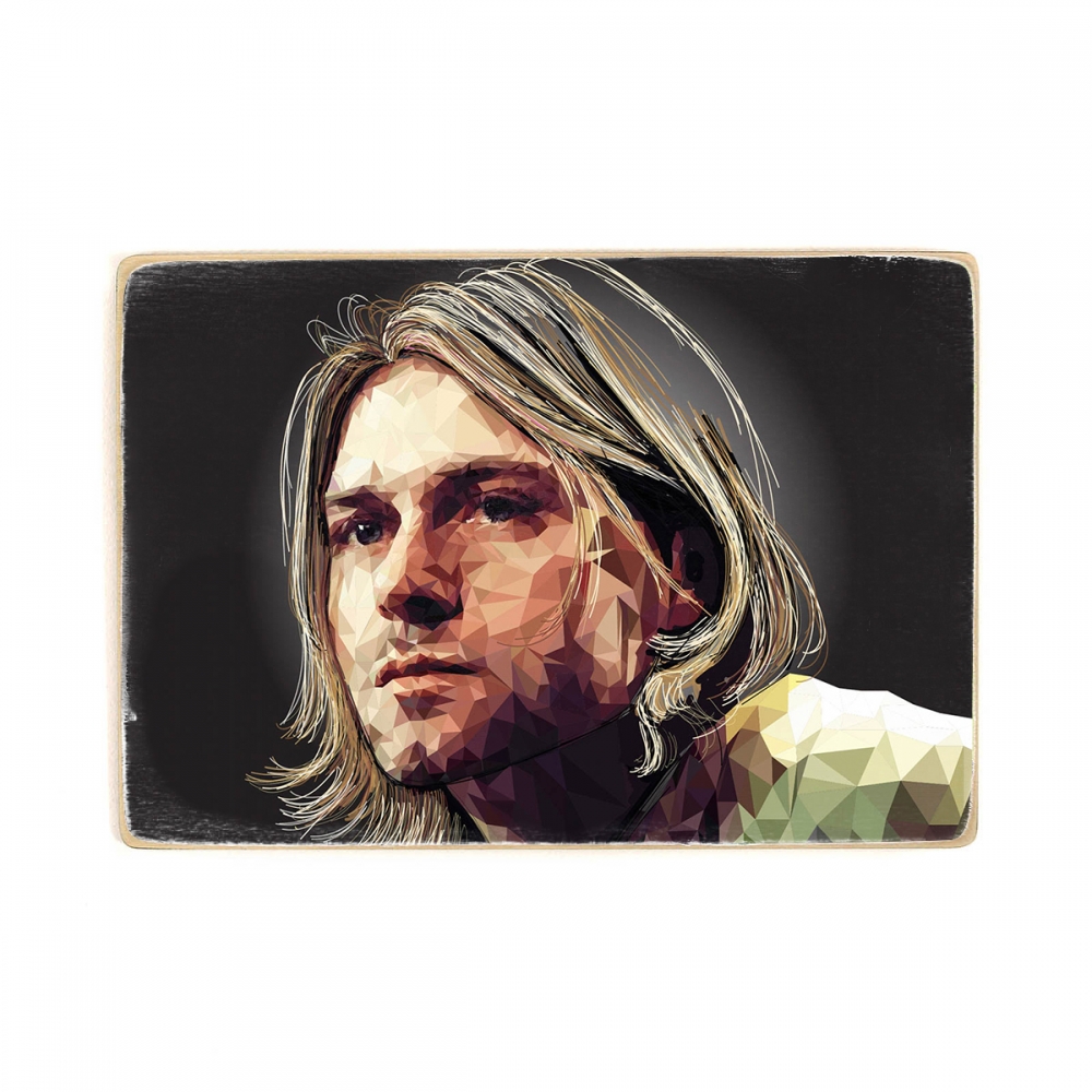 

Деревянный постер Музыка Nirvana. Kurt cobain. Нирвана, Курт кобейн, графика А1