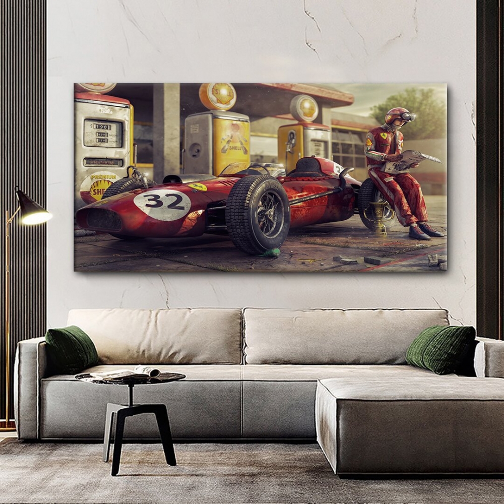 

Картина на холсте Автомобили Formula 1 Race Car 70х140 см.