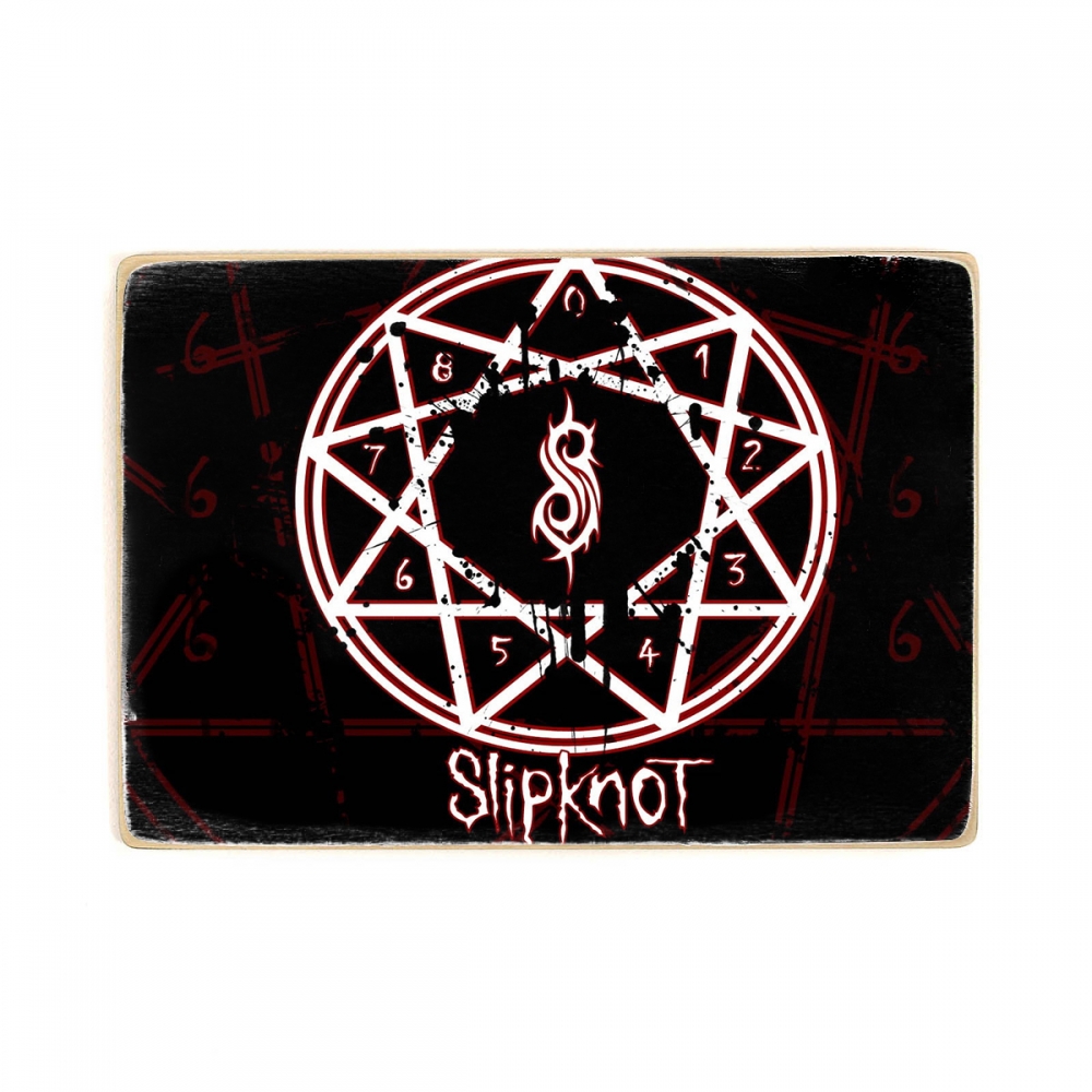 

Деревянный постер Музыка Slipknot. плакат Слипкнот. Лого . Нью Метал группа А2