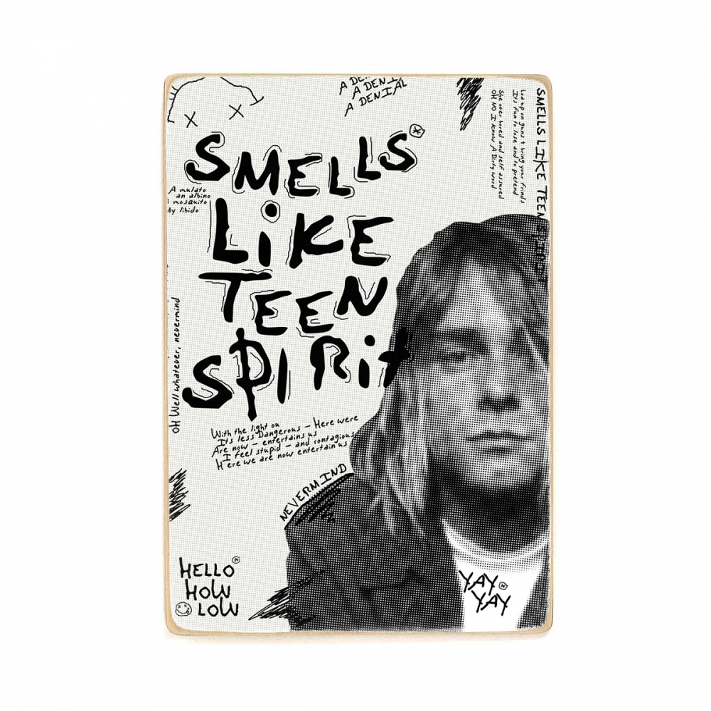 

Деревянный постер Музыка Nirvana. Kurt cobain. Нирвана, Курт кобейн, чёрно-белый А2