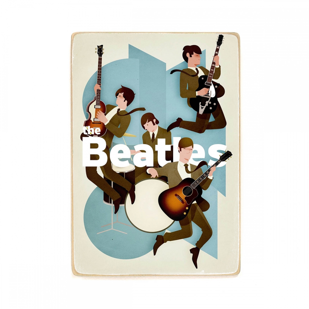 

Деревянный постер Музыка Beatles. Битлз А2