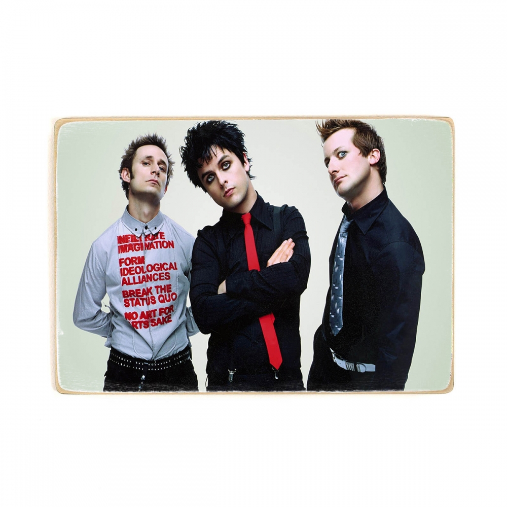 

Деревянный постер Музыка группа Green Day, грин дей А2