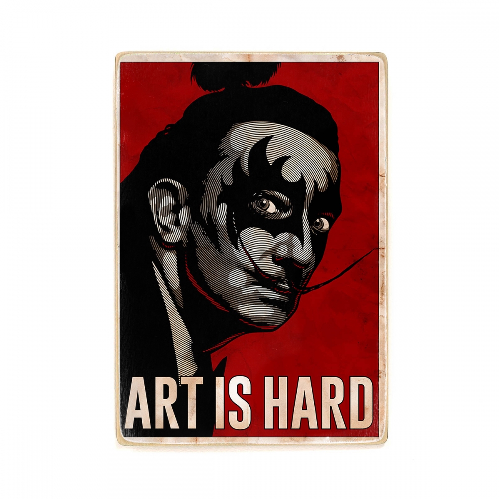 

Деревянный постер. Kiss and Salvador Dali А2