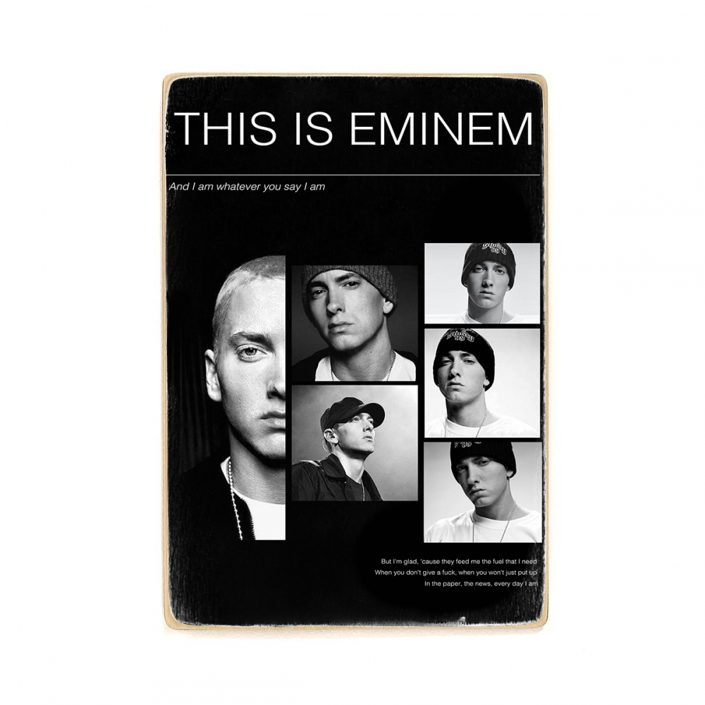 

Деревянный постер Музыка Eminem, эминем. Реп музыка А1