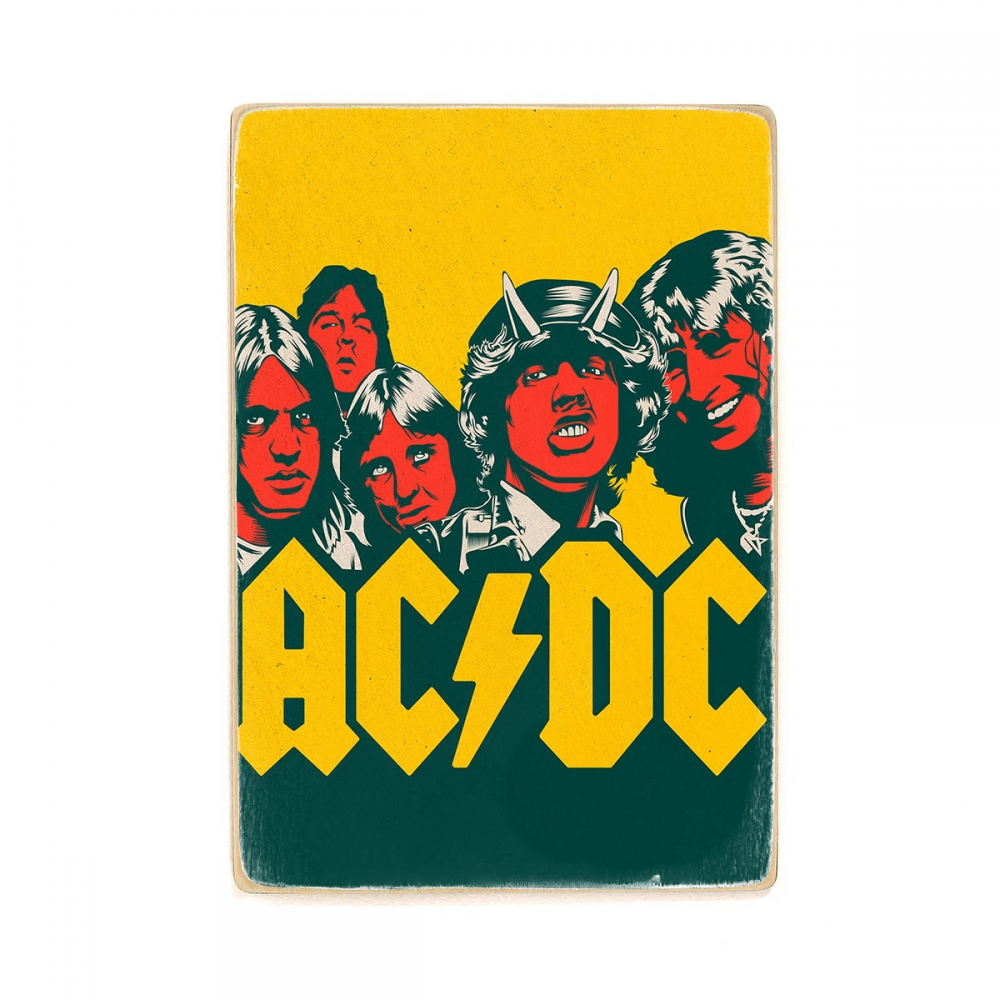 

Деревянный постер Музыка AC-DC. рисунок А1