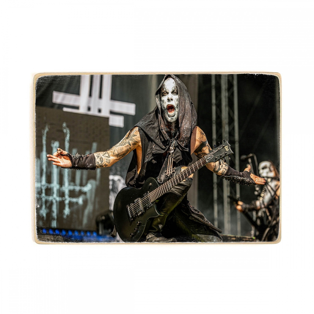 

Деревянный постер Музыка Behemoth, Nergal с гитарой. Блэк метал. Бегемот. А1