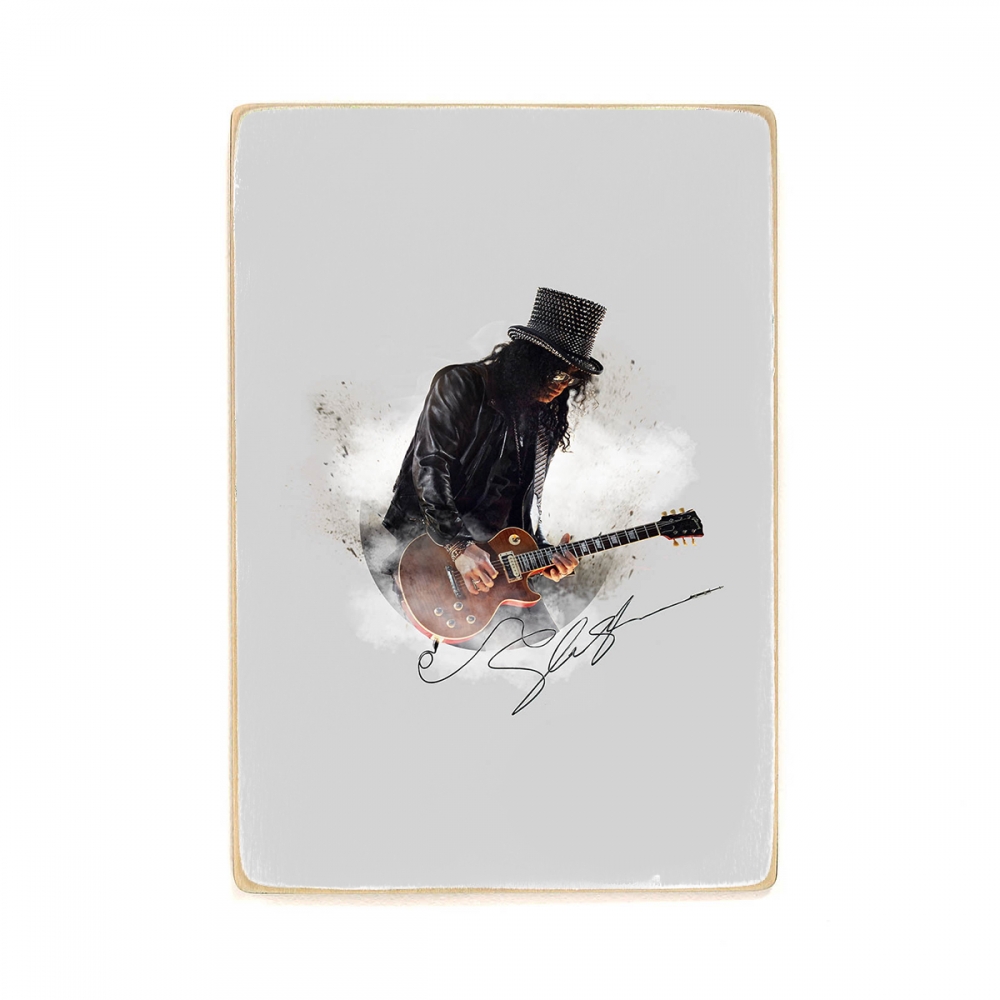 

Деревянный постер Музыка Guns N `Roses, Slash с гитарой А1