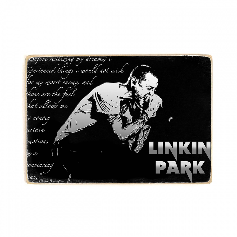 

Деревянный постер Музыка Linkin Park. Честер Беннингтон. Линкин Парк А2