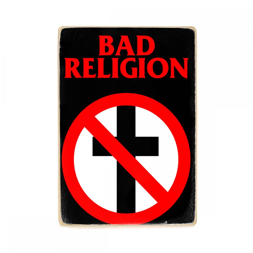 

Деревянный постер Музыка Bad religion. панк рок. Лого А2