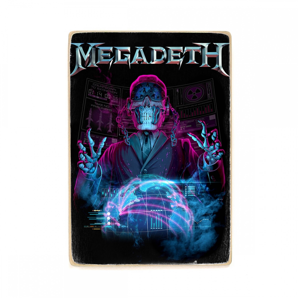 

Деревянный постер Музыка Megadeth. technology А2