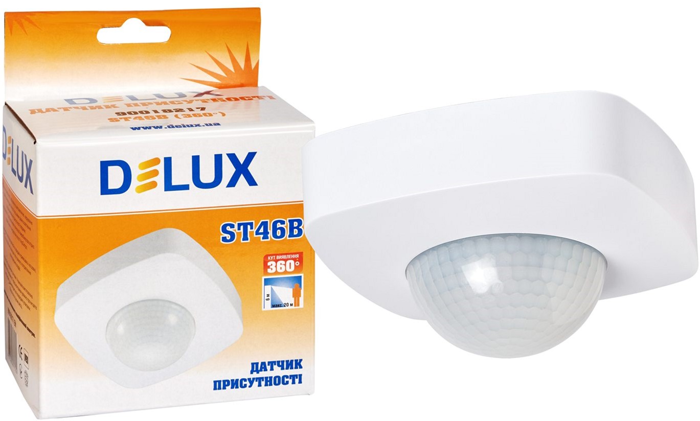 

Датчик присутствия DELUX ST46B (360°) белый (90018217)