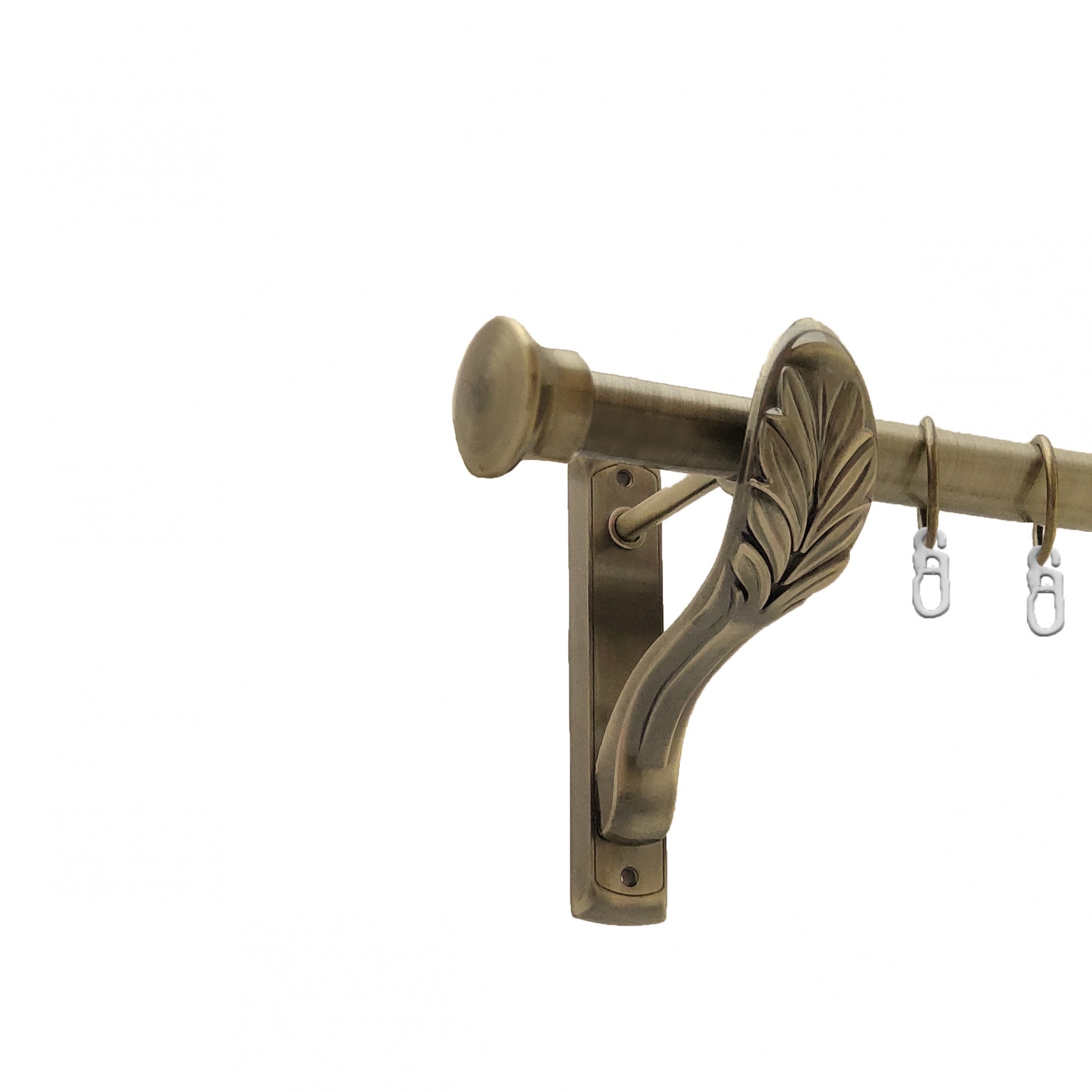 

Карниз Orvit Дуо металевий однорядний ретро гладка труба кільце металеве Антик 25 мм 160 см