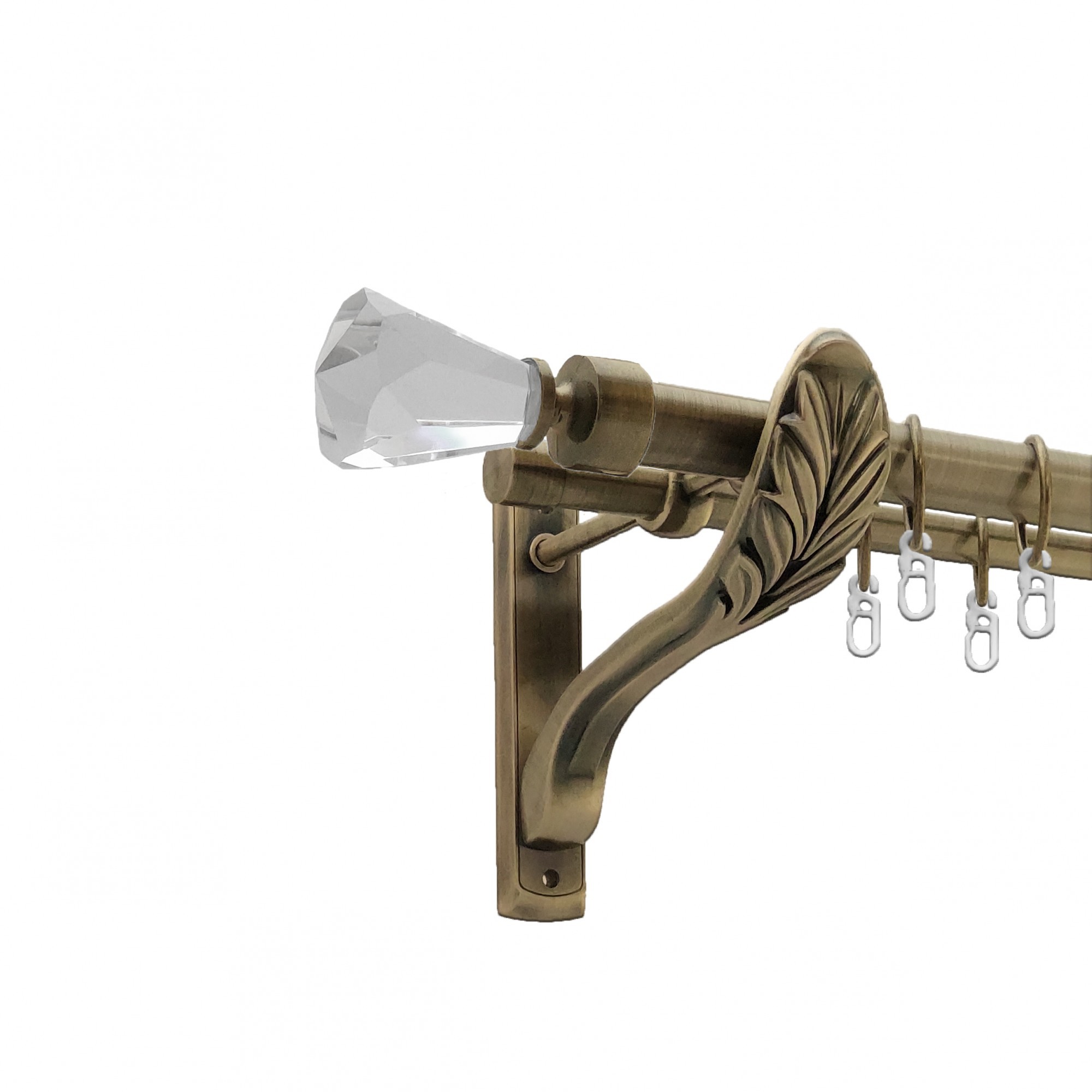 

Карниз Orvit Лучетта металевий дворядний ретро гладка труба кільце металеве Антик 25\19 мм 160 см