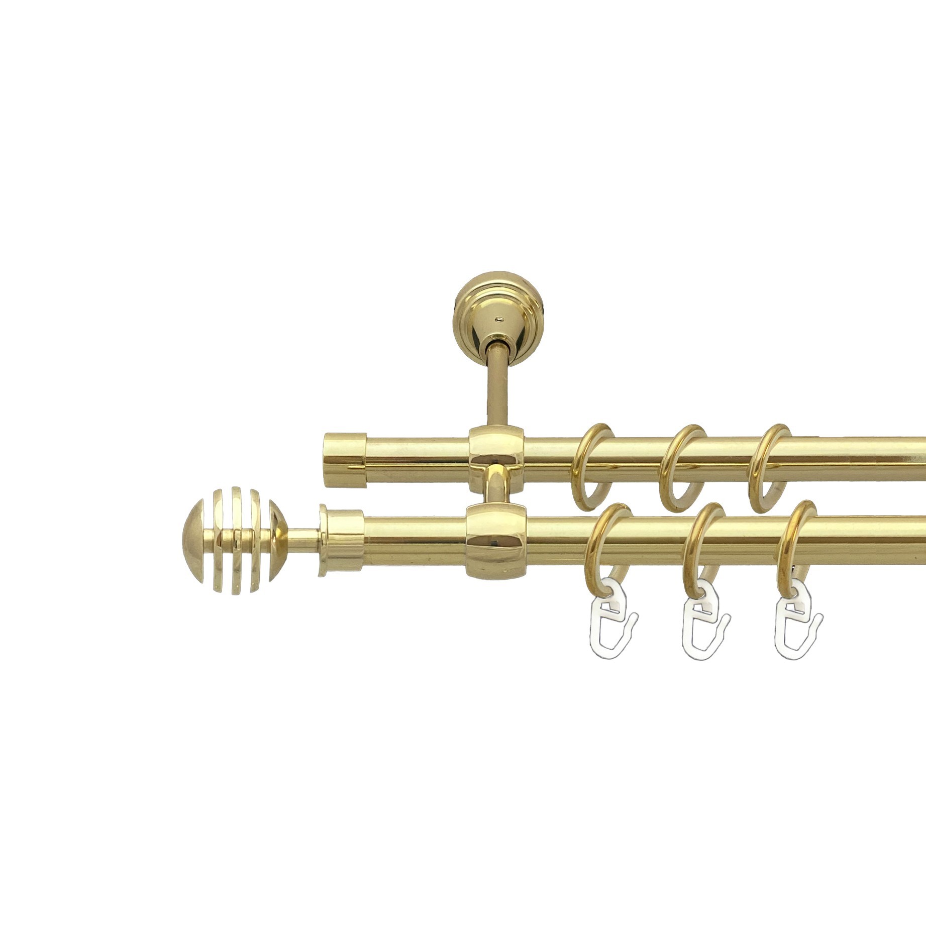 

Карниз Orvit Верона металевий дворядний литий гладка труба кільце металеве Золото 16\16 мм 240 см (00-00014345)