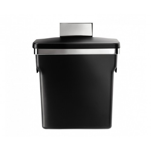 

Урна для мусора навесная 10л черная пластик Simplehuman