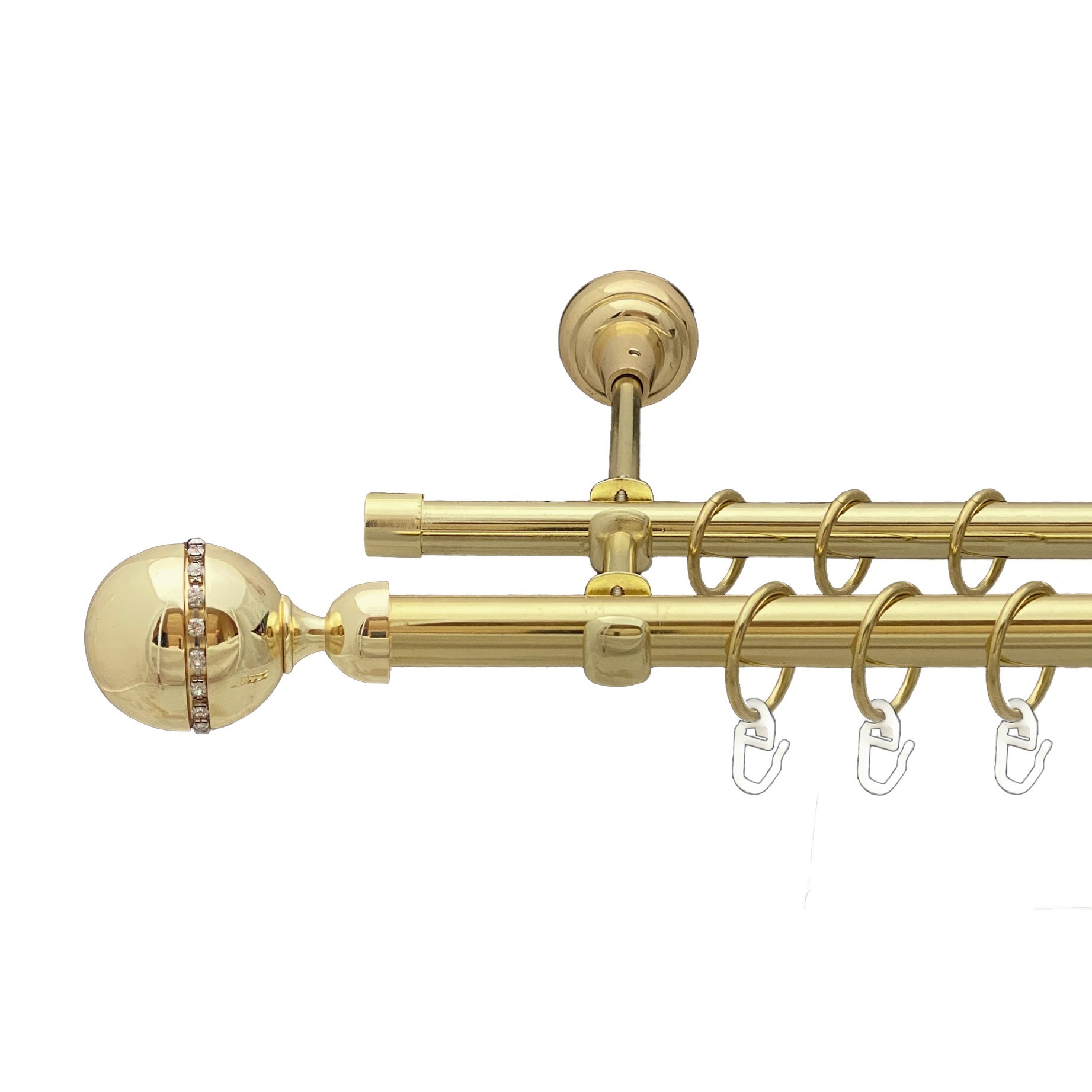 

Карниз Orvit Кортеза металевий дворядний відкритий гладка труба кільце металеве Золото 19\16 мм 160 см (00-00012998)