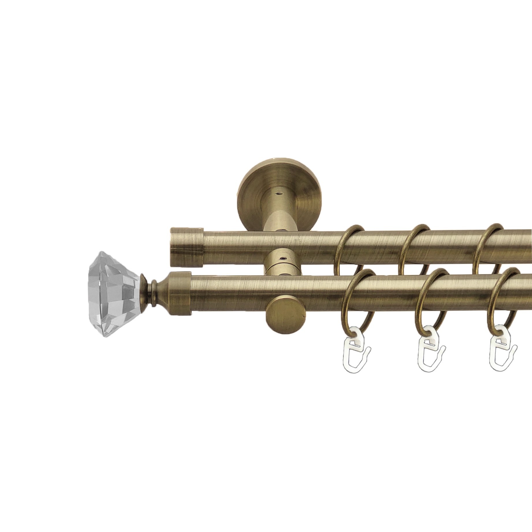 

Карниз Orvit Спектралія металевий дворядний реверсивний гладка труба кільце металеве Антик 19\19 мм 200 см (00-00013401)