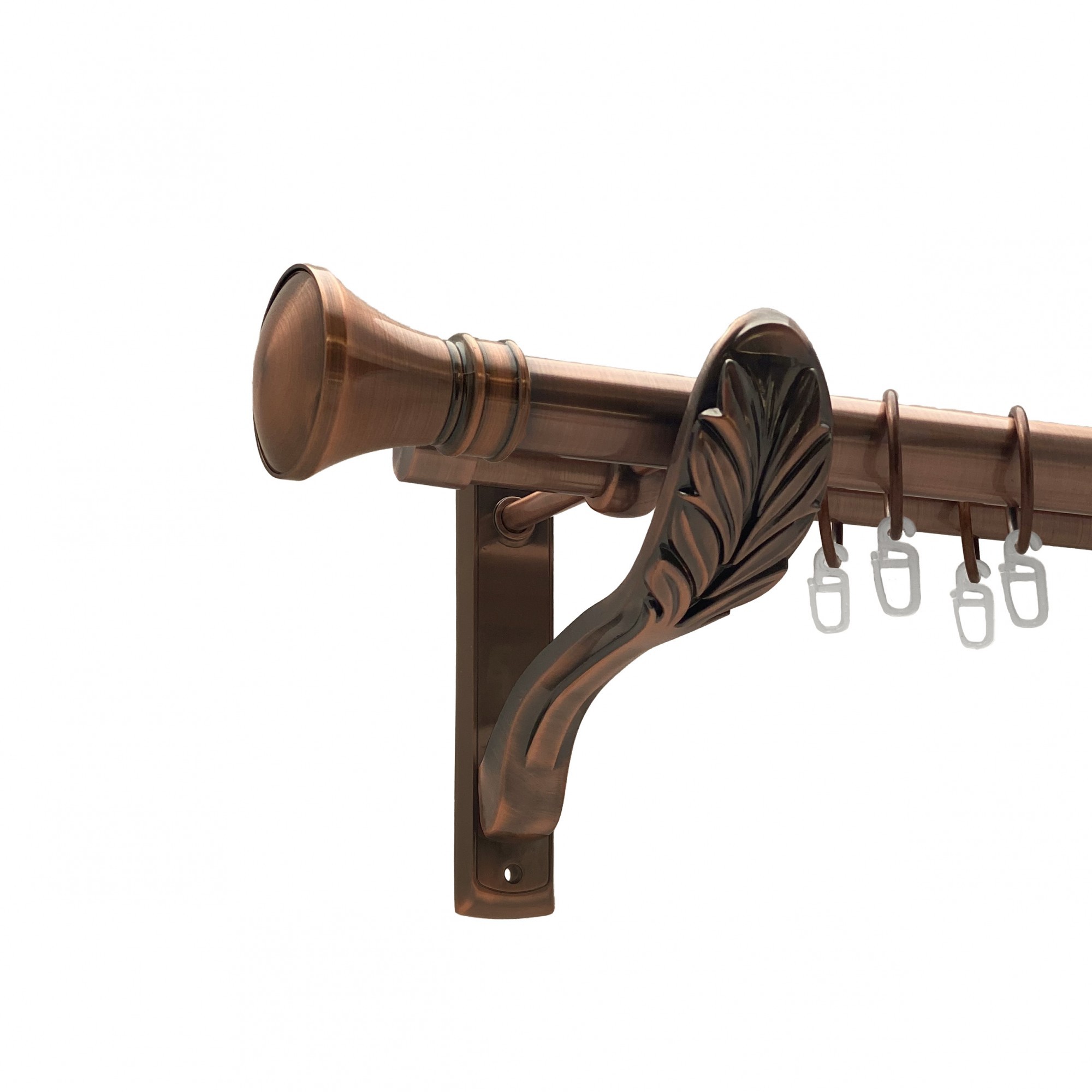 

Карниз Orvit Люксор металевий дворядний ретро гладка труба кільце металеве Мідь 25\19 мм 200 см (00-00009891)