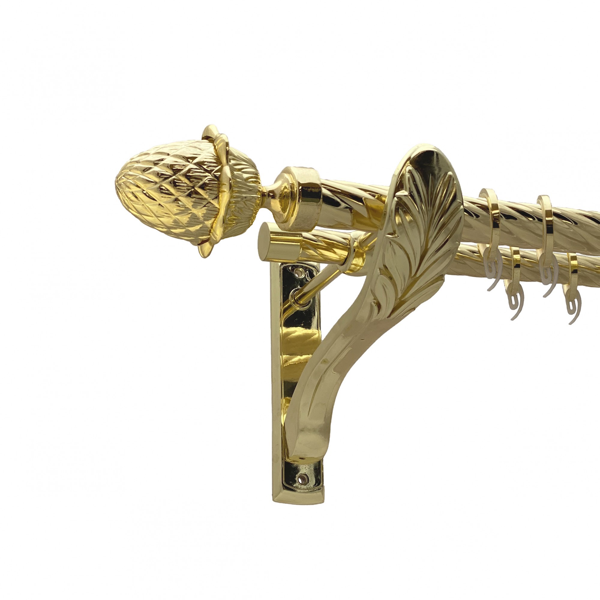 

Карниз Orvit Цинара металевий дворядний ретро скручена труба кільце фасонне металеве Золото 25\19 мм 300 см (00-00010998)