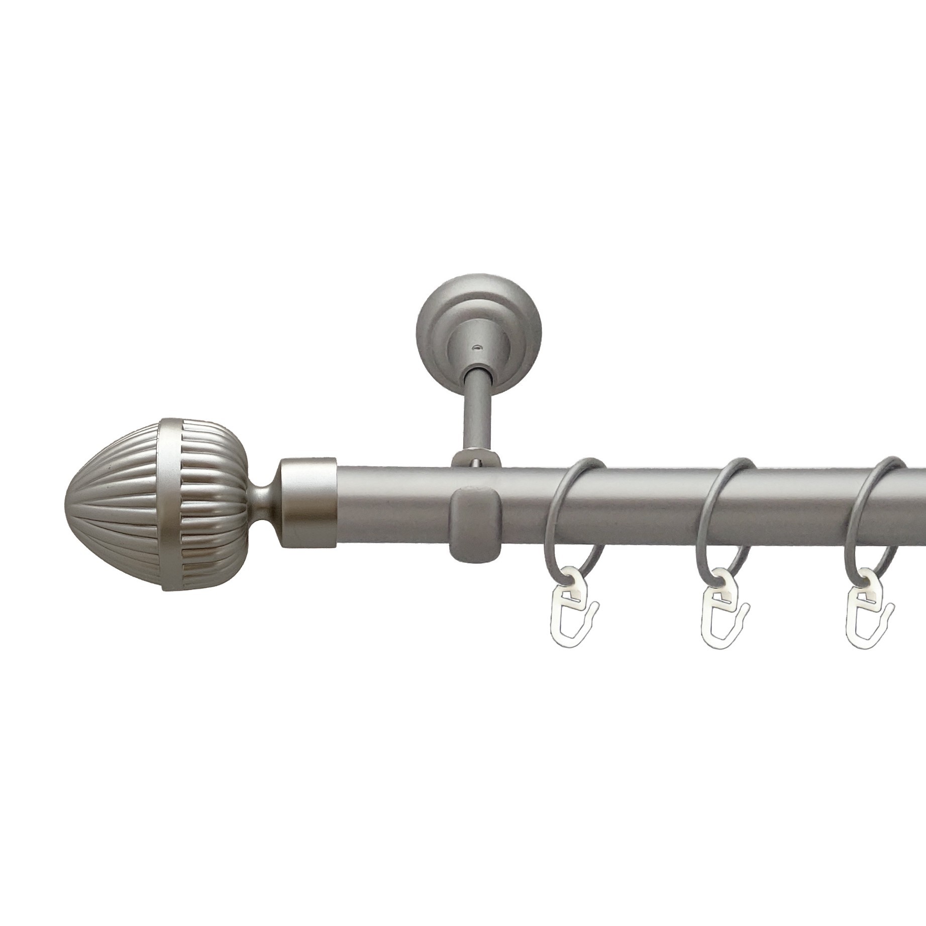 

Карниз Orvit Одеон металевий однорядний відкритий гладка труба кільце металеве Сатин 25 мм 240 см (00-00010224)