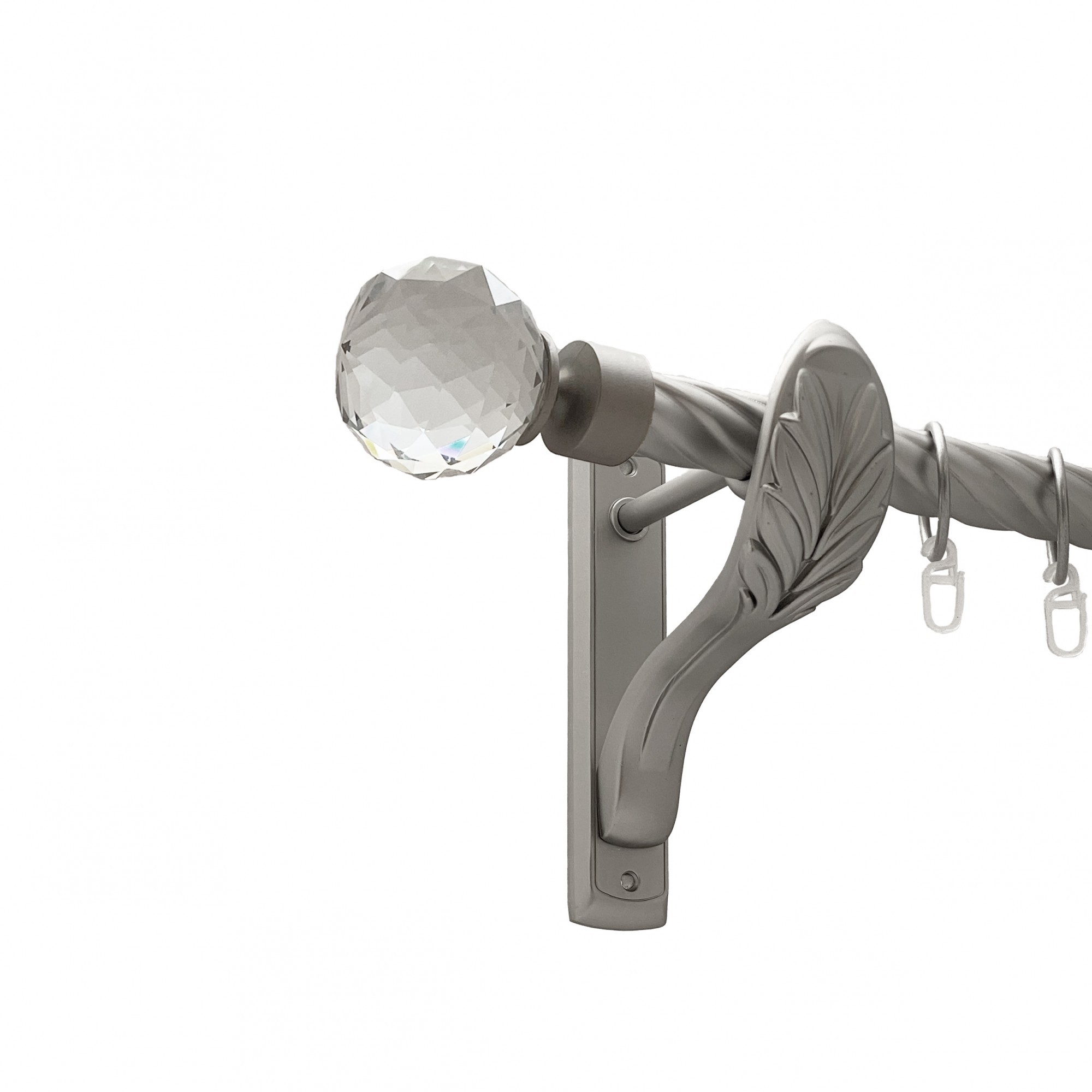 

Карниз Orvit Люміера металевий однорядний ретро скручена труба кільце металеве Сатин 25 мм 160 см (00-00011411)