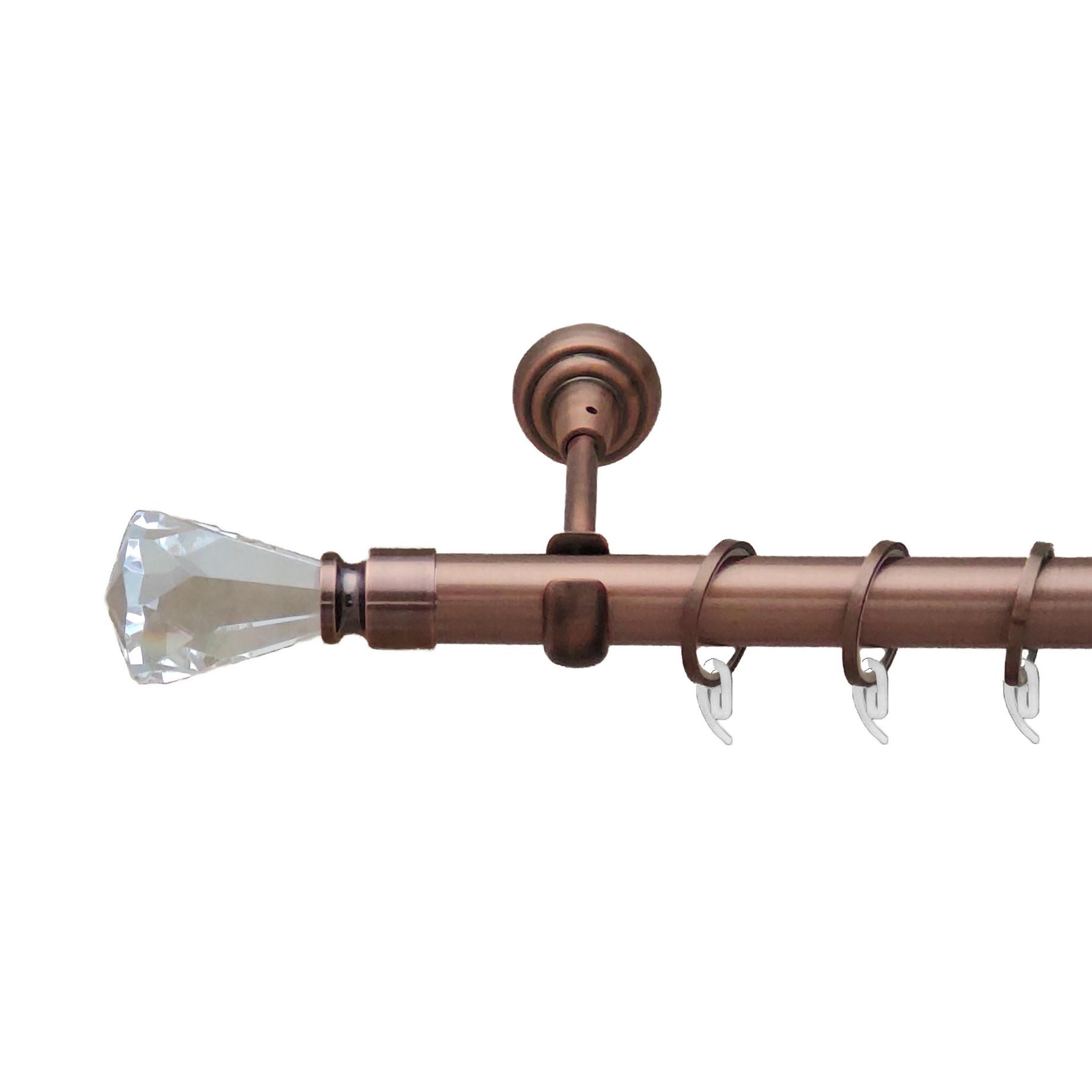 

Карниз Orvit Лучетта металевий однорядний відкритий гладка труба кільце фасонне металеве Мідь 25 мм 180 см