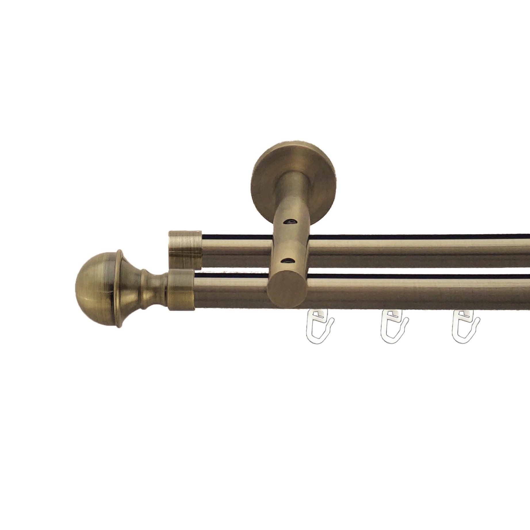 

Карниз Orvit Бостон металевий дворядний реверсивний профільна труба Антик 19\19 мм 300 см