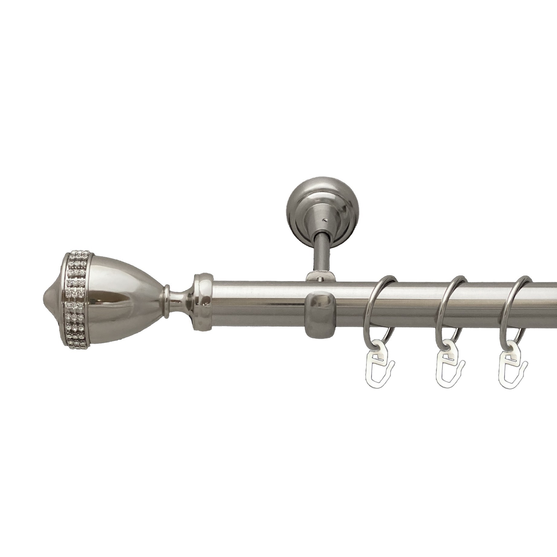 

Карниз Orvit Етернія металевий однорядний відкритий гладка труба кільце металеве Нержавіюча Сталь 25 мм 200 см