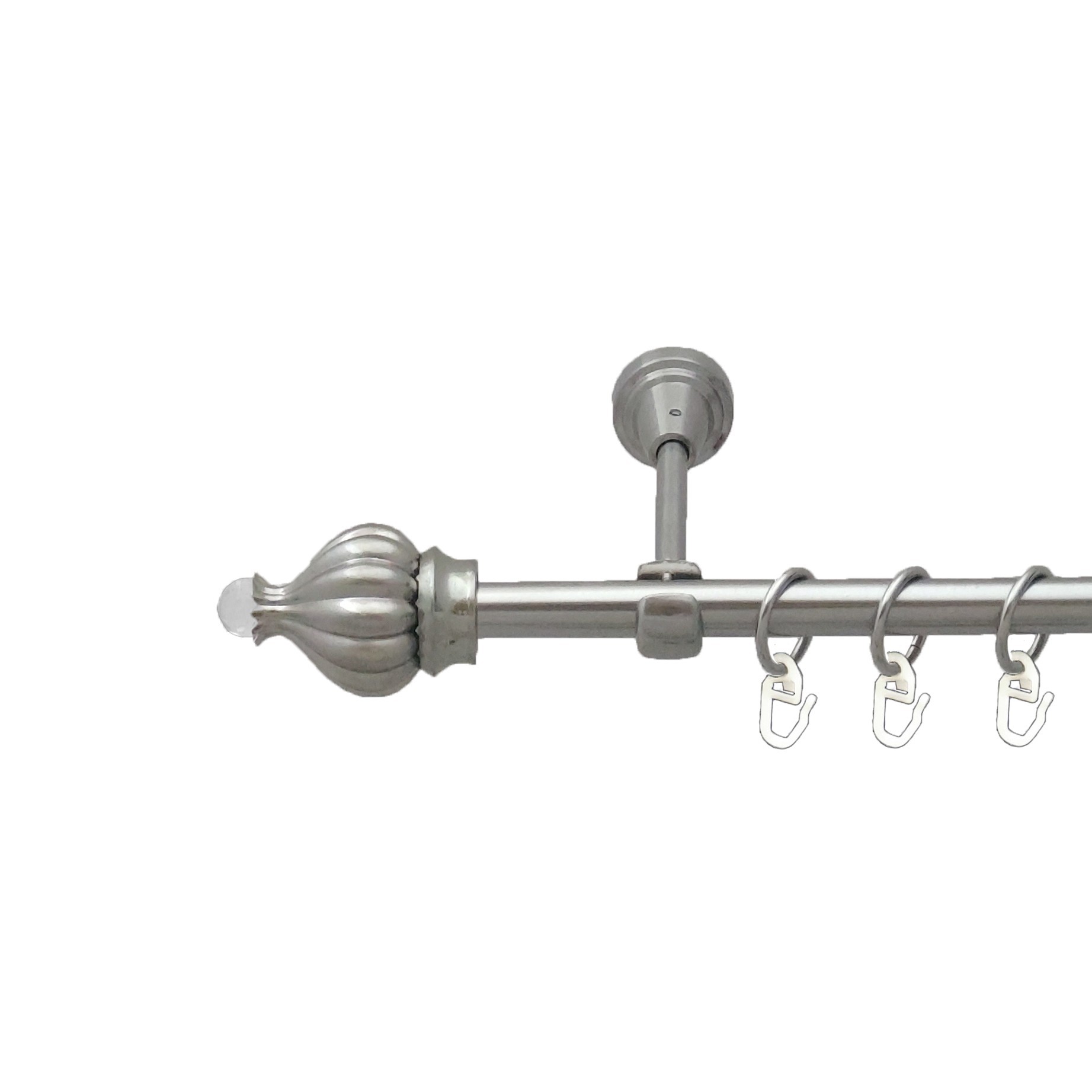 

Карниз Orvit Таджа-Кристал металевий однорядний відкритий гладка труба кільце металеве Нержавіюча Сталь 16 мм 300 см