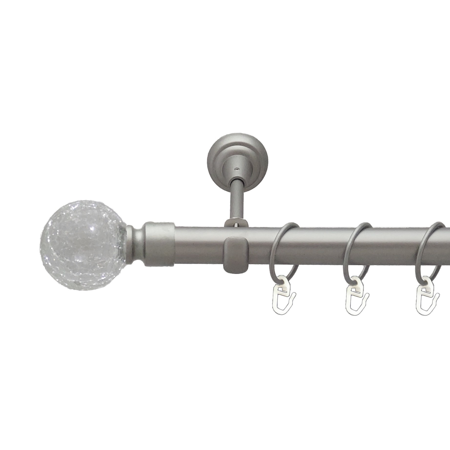 

Карниз Orvit Сепія металевий однорядний відкритий гладка труба кільце металеве Сатин 25 мм 240 см