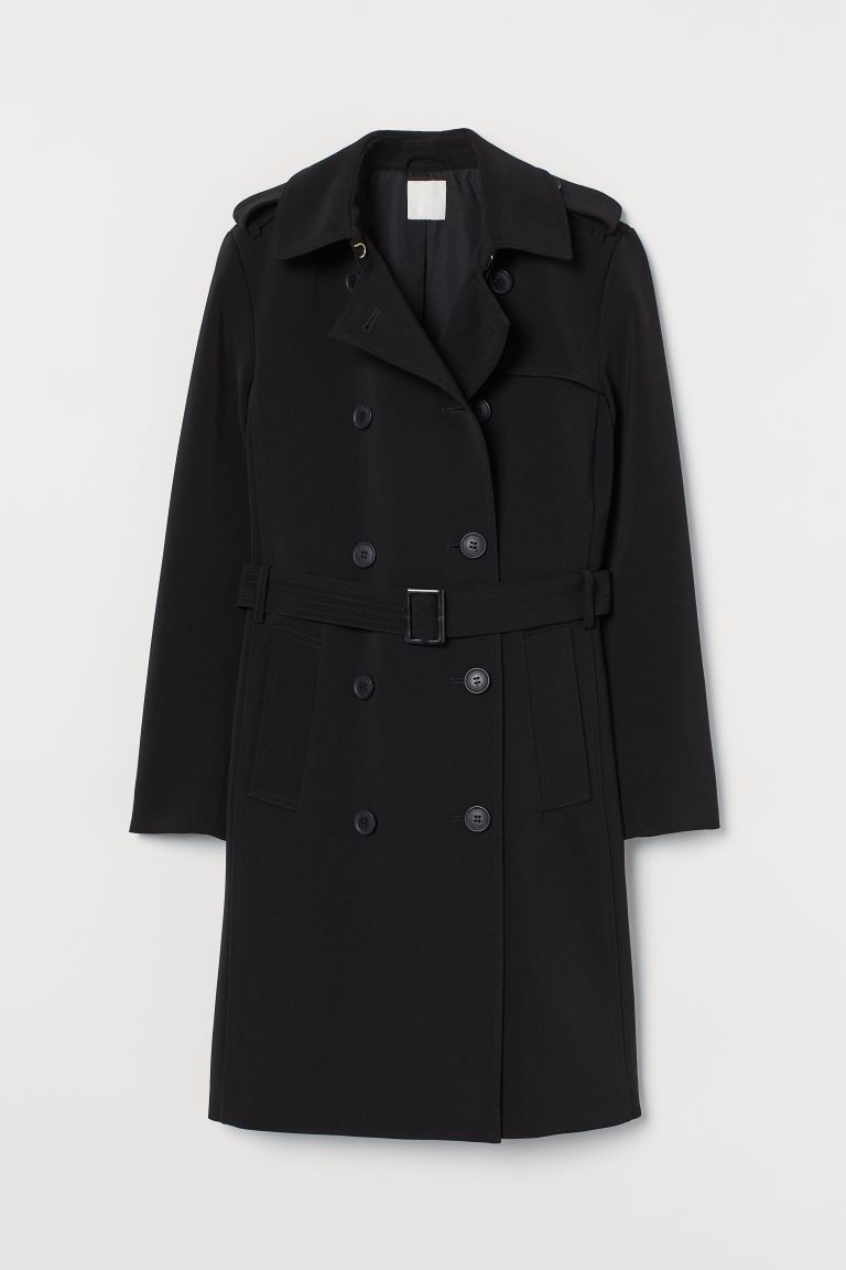 

Тренчкот H&M  Черный, Тренчкот H&M 44 Черный